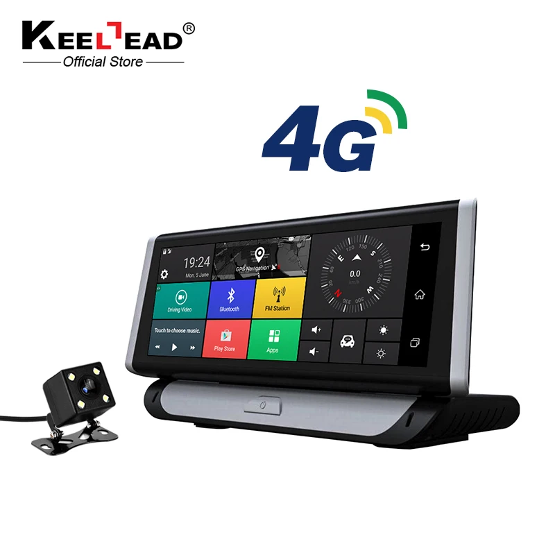 KEELEAD Автомобильный видеорегистратор GPS 4G ADAS 6 86 &quotAndroid 5 1 Автомобильная камера WIFI