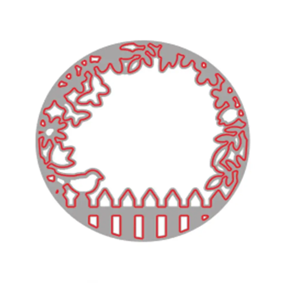 

Circle Garden Fence Window Metal Cutting Dies For Scrapbooking Card Making DIY Die Cuts
