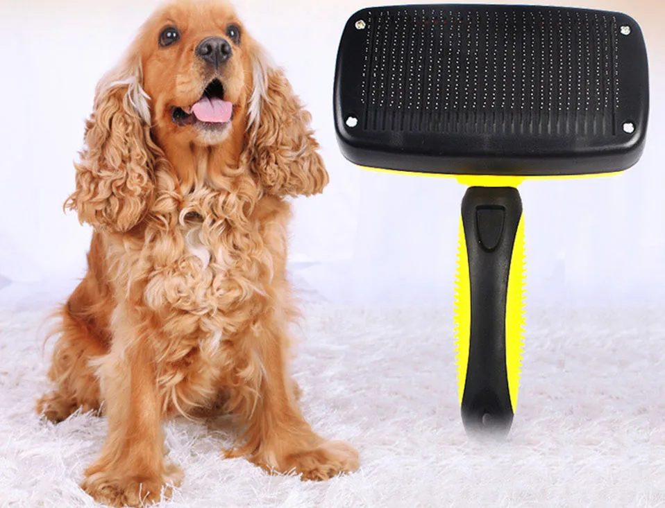 Cat Grooming Brush Products For Cat Dogs Pets Slicker Brush Cat Comb Brush for furmins Hair Removal Comb for Cats Grooming Tool (1)