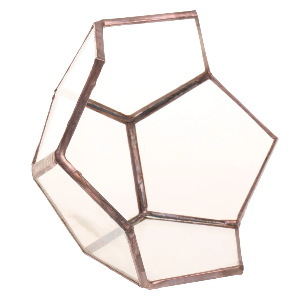 Современный открытый стеклянный металлический геометрический Террариум суккулент комнатный горшок для растений