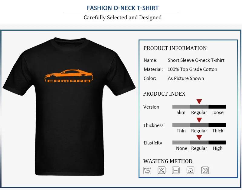 Normal Boy 2010-15 Chevy Camaro Coupe Orange T Shirts Funny Fall Short Sleeve Round Neck All Cotton Tops Tees Design Clothing Shirt 2010-15 Chevy Camaro Coupe Orange
