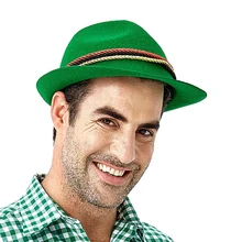 Одноцветные шляпы Fedoras унисекс, женская и Мужская разноцветная шляпа с лентой, немецкая традиционная шляпа Oktoberfest, сценические шляпы сомбреро, немецкие шляпы ic