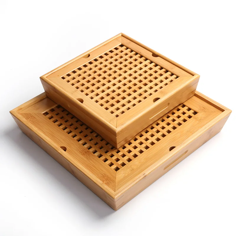 Натуральный Бамбуковый чайный поднос китайский кунг-фу чайный церемониальный стол ручной работы чайные наборы чайный горшок лоток для ремесел окружающей среды