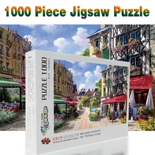 Европейский городской пейзаж головоломки деревянные головоломки 1000 шт. для детей и взрослых обучающая игрушка декоративный подарок пазл украшение дома