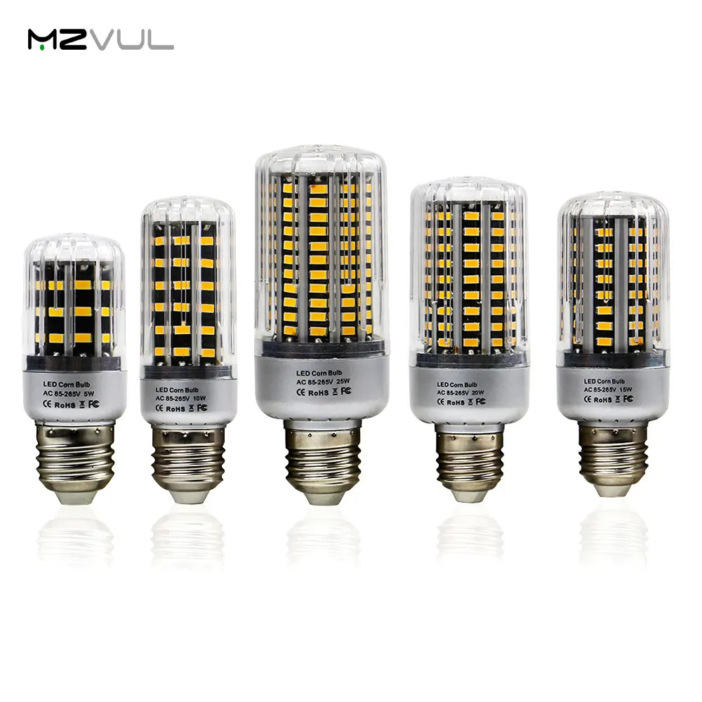 Без мерцания SMD 5736 светодиодный свет кукурузы 5 Вт 10 15 20 25 E27 светильник теплый