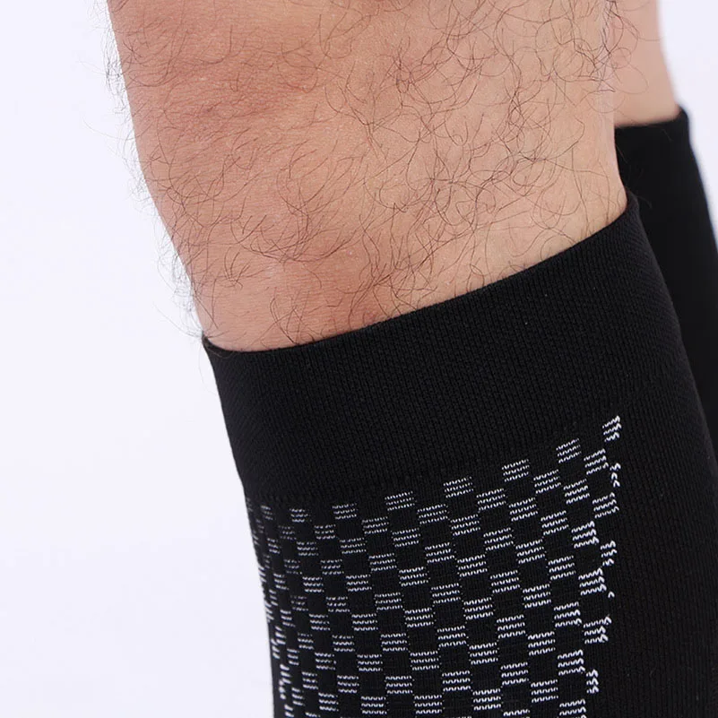 FFFcai, 1 пара, мужские эластичные Компрессионные носки для велоспорта, для занятий спортом, бега, мужские футбольные леггинсы, носки