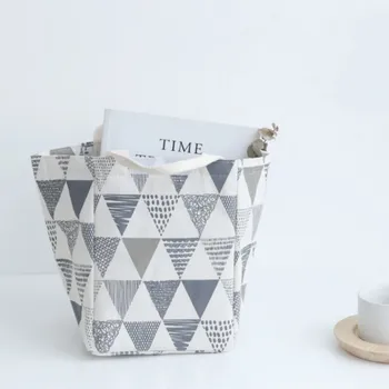 

Geometric Pattern Lunch Bag Picnic Lunch Box Bag Thermal Insulation Bento Pouch Travel Food Fruit Organizer