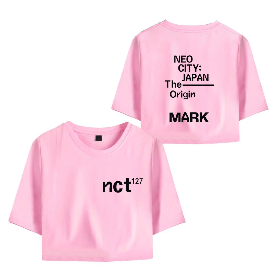 

NCT127 2019 New Fashion Navel short sleeve T-shirt Cool Printed kawaii College style comfortable Women Summer Harajuku sexy Tee
