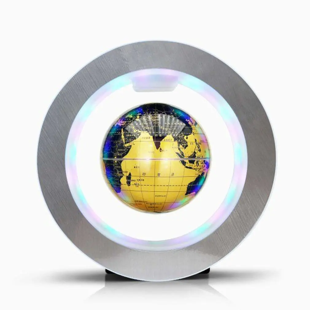 

4 inch O Shape Base Floating Magnetic Globe Field Levitation With LED Lamp US Plug Tellurion Home Desktop Crafts Gifts