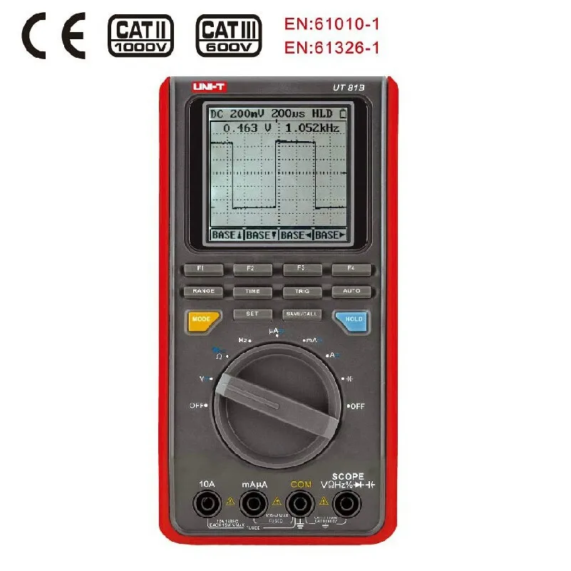 UNI T UT81B портативный цифровой осциллограф мультиметр 8 МГц 4000 отсчетов lcd Scopemeter 40 мс/с частота образца USB интерфейс ПК Мягкий