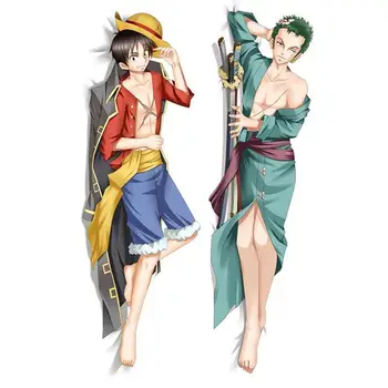 

BL Male Japanese Anime ONE PIECE Luffy & Zoro COOL Male Throw Otaku Dakimakura Gifts Bedding Hugging Body Pillow Case 150x50 CM