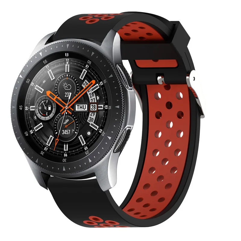 Силиконовый браслет для samsung gear S3 Classic Frontier Galaxy watch 46 мм SM-R800 часы браслет для huawei watch GT active