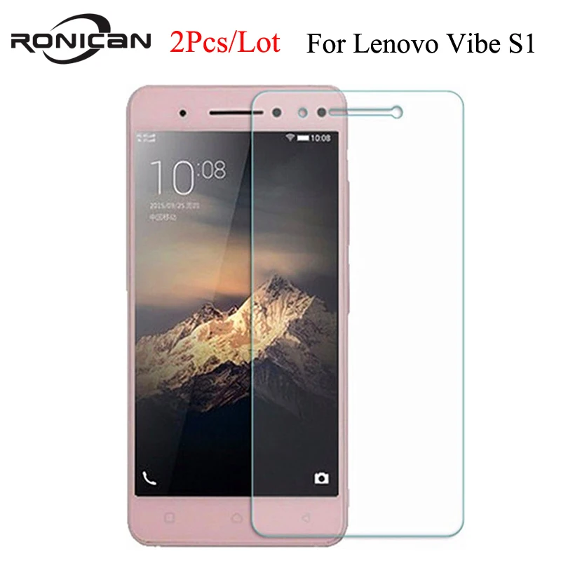 

case For Lenovo Vibe S1 Tempered Glass 9H High Quality Premium Screen Protector Film For Lenovo Vibe S1 Cell Phone + clean tools