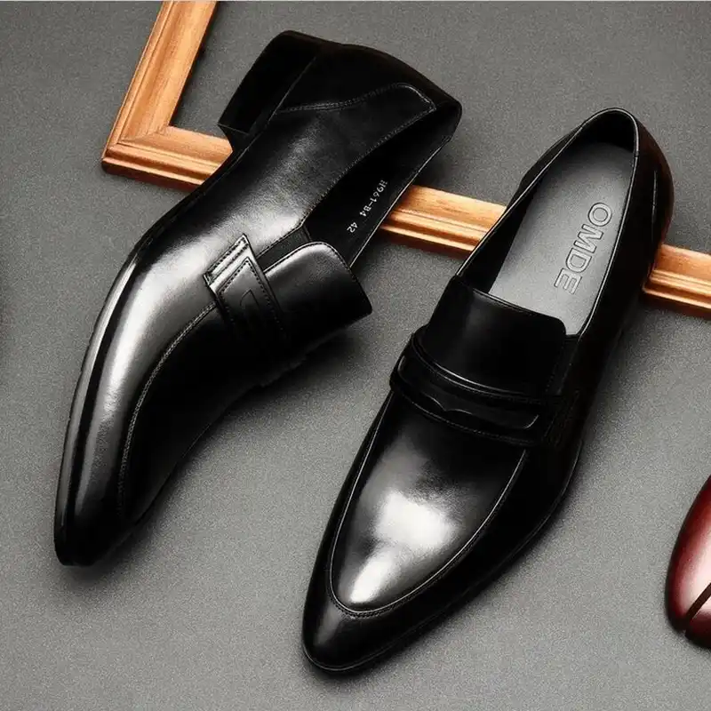 mens slip on leather loafers