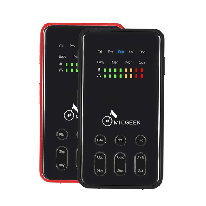 Новинка MICGEEK MI520 микрофон для караоке Мобильная звуковая карта мульти режимы DSP