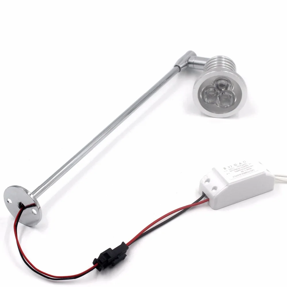 4PCS 3W DC12V font b LED b font cabinet spot lamp adjustable 180 angle ceiling lamp