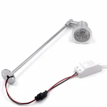 4PCS 3W DC12V LED cabinet spot lamp adjustable 180 angle ceiling lamp showcase backdrop shop Exhibition spotlight free shipping