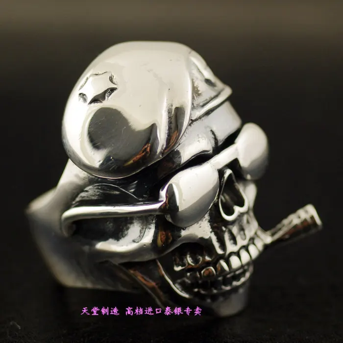 

925 pure silver skull thai silver ring