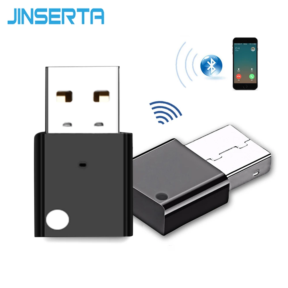 

JINSERTA Wireless Car MP3 Player Kit Bluetooth 4.0 Music Receiver USB Audio Adapter for PC Speaker Home Sound System