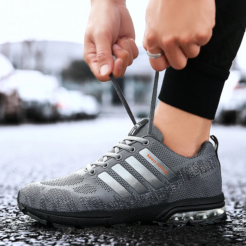 Мужская беговая Обувь, бег дешевые кроссовки Женская прогулочная дышащая волнистая Спортивная Тройная обувь для прогулок