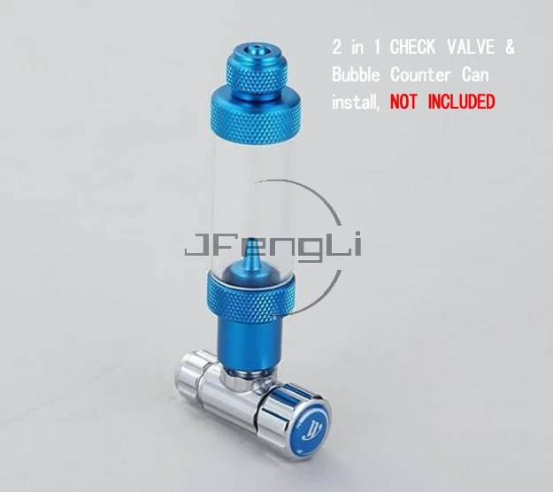 JFENGLI примыкание трубы к трубе Aqurarium CO2 Регулятор клапан для DIY CO2 системы