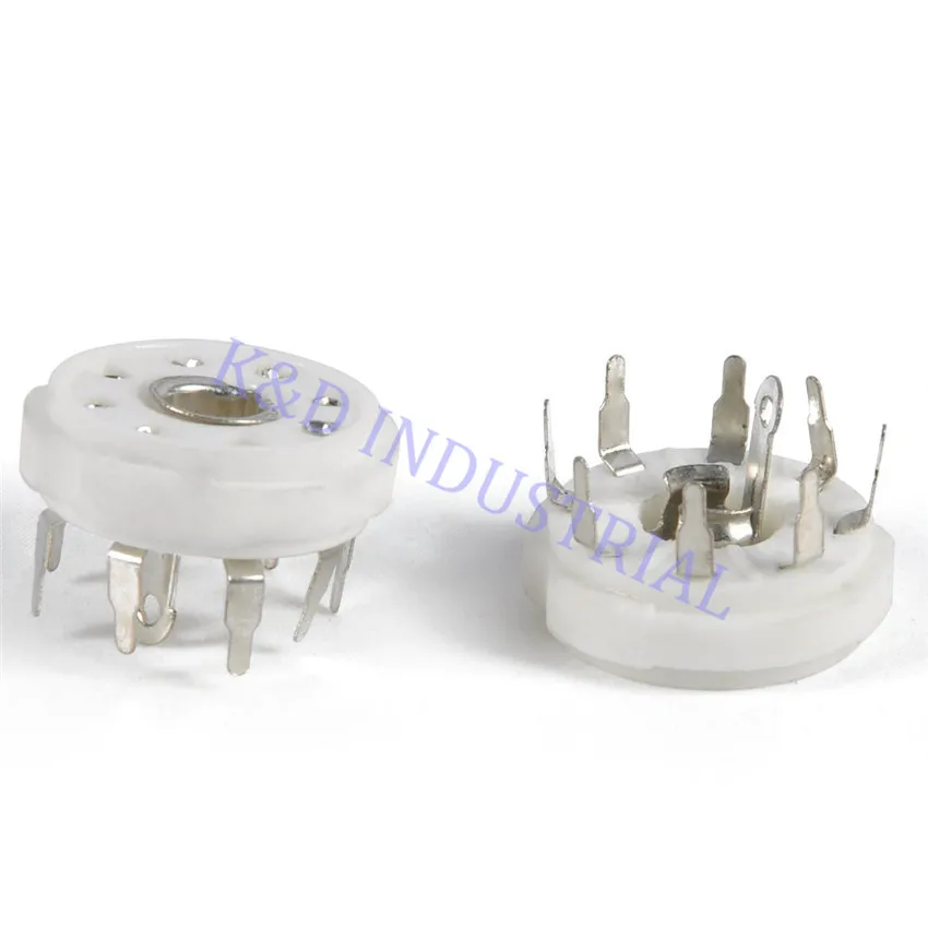 10 шт. 8 контактный клапан Octal Ceramic Loctal Tube Socket 5B254 1LA6 B8G Base PCB Mount|tube valve|valve tubeoctal tube socket |