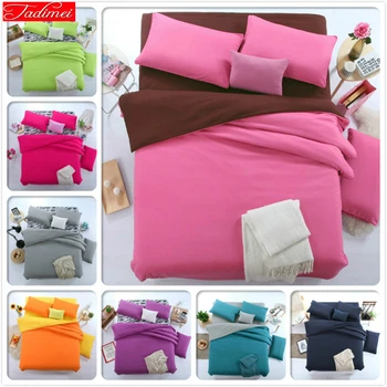 

Kids Student School Twin Single Size 1.2m 1.5m Bed Flat Sheet Duvet Cover Pillow case 3pcs 4pcs Set Solid Plain Color bedspread