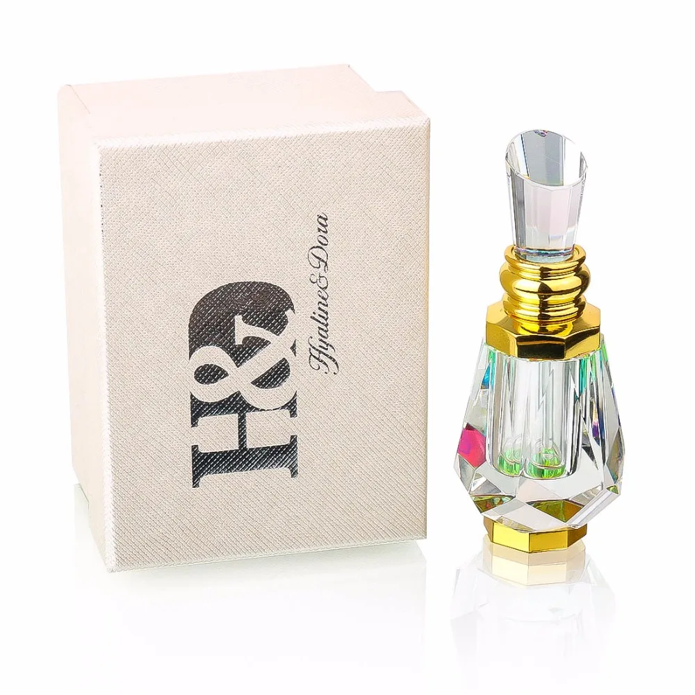H & D 3 мл винтажная египетская грань флакон духов пустая многоразовая кристальная бутылка для парфюмерии с закручивающимся колпачком и