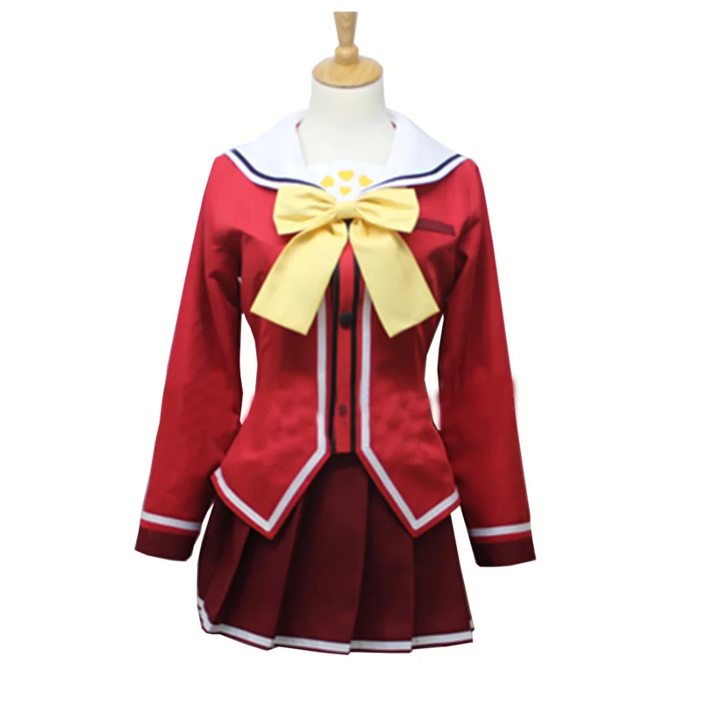 

2017 New Anime Charlotte Nao Tomori Red School Uniform Cosplay Costume