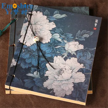 

Emoshire Wholesale Stationery OEM Custom Brand Antique Design Retro Notebook Ancient China Brush Painting Cover Notepad N294