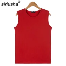 Быстросохнущая рубашка большого размера без рукавов 45-105 кг с О-образным вырезом и широкими плечами свободная хлопковая мягкая дышащая майка S107