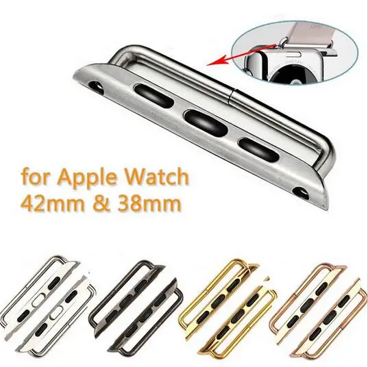 Пара satinless стали Разъем для apple watch группа 42 мм 38 40 44 разъем адаптера с отверткой