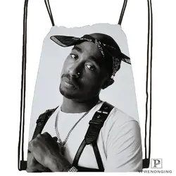 Custom Tupac Artwork походная сумка на шнурке подарочные сумки для мужчины женщины милый Daypack дети ранец (черный Назад) 31x40 cm #180531-01-01