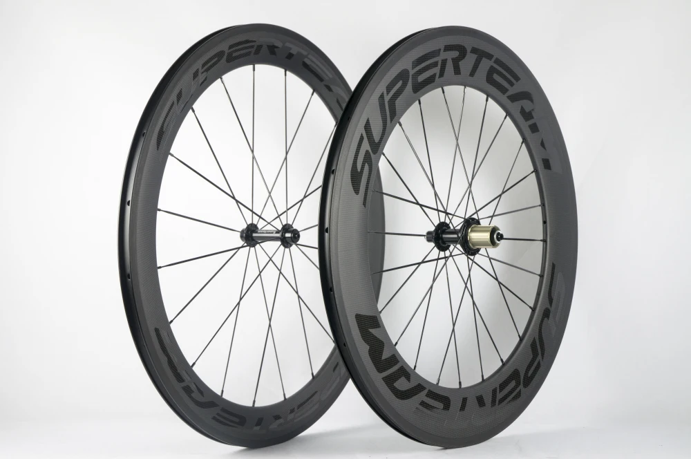 SUPERTEAM Углеродные колеса для шоссейного велосипеда 60/88 Clincher Wheelset 700C