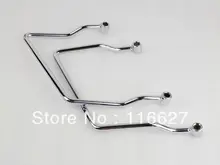 Freeshipping Freeshipping Chrome Saddle Bag Support Bar Mounts Bracket for 98 11 Yamaha V Star XVS