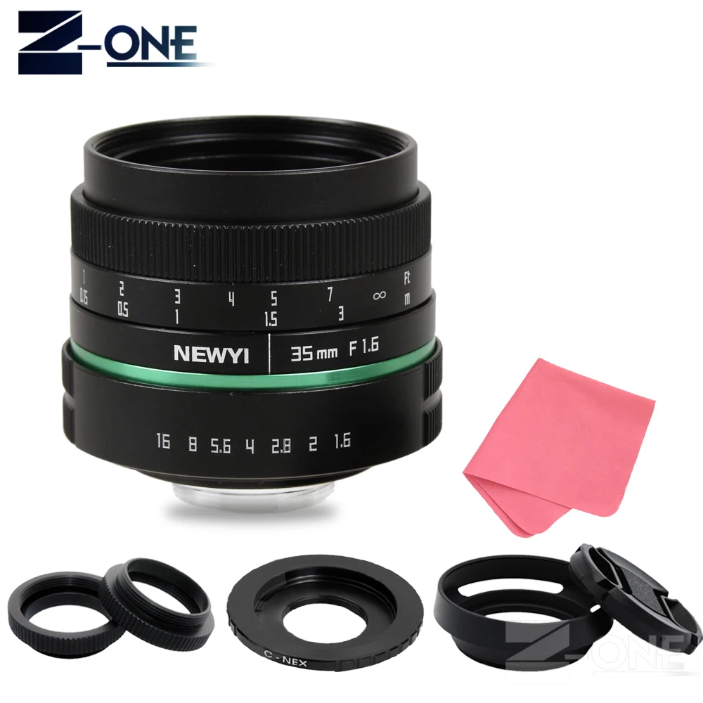 Объектив для камеры NEWYI 35 мм f1.6 объектив ТВ фильмов CC + C крепление SONY E A6500 A6300 A6100 A6000