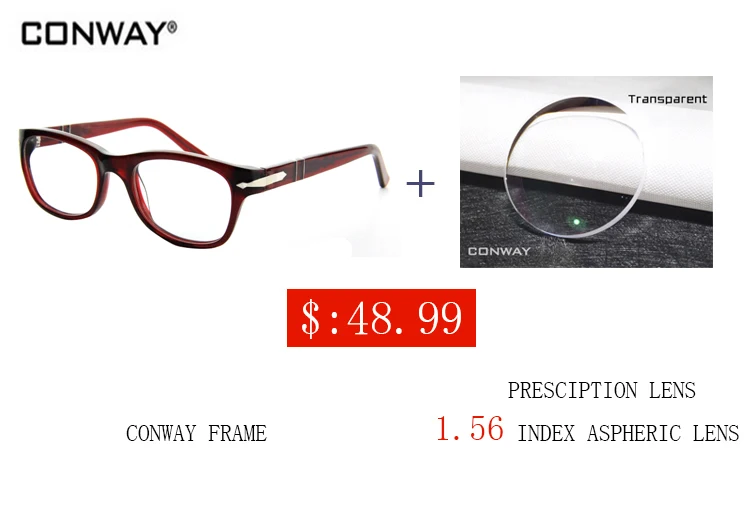 

CONWAY new style man personal glasses optical frames for women PO3101V acetate legs prescription eyewear fashion eye glasses