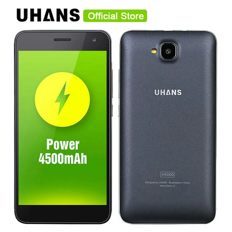 UHANS H5000 4G Mobile Phone 5 Inch HD 1280x720 IPS MTK6737 Quad Core Android 6.0 3GB RAM 32GB ROM 13MP CAM 4500mAh Fast Charge | Мобильные