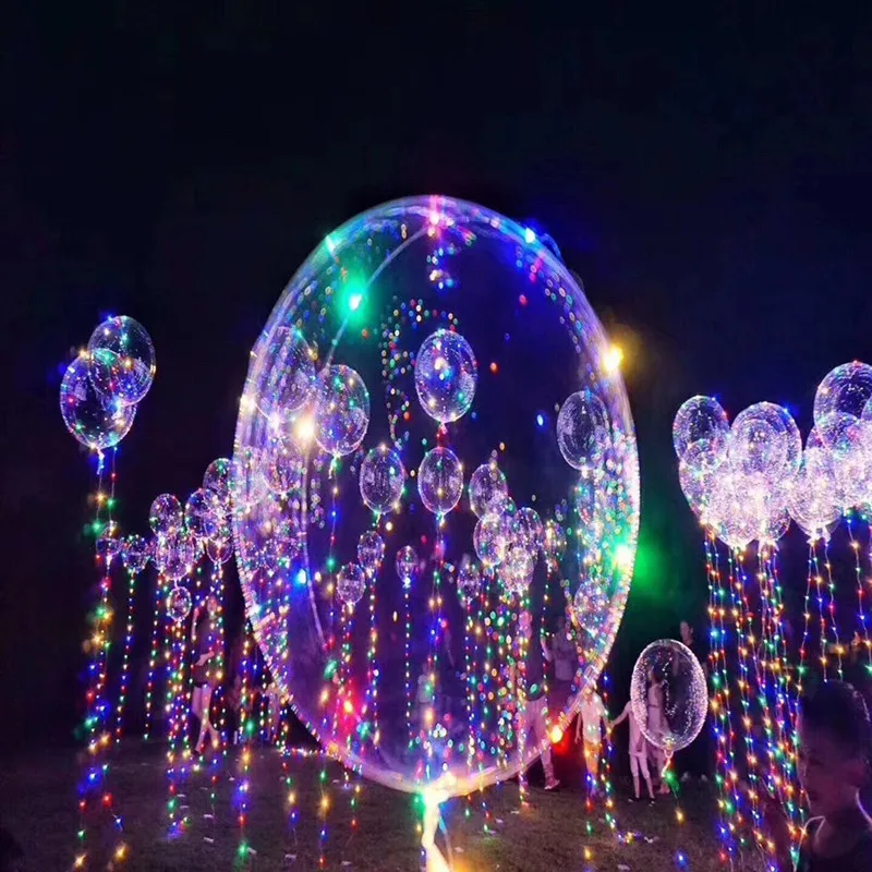 Для рождественской вечеринки шары светодиодный загорается прозрачный красочные вспышки Строка украшения города свадебное дома Cour