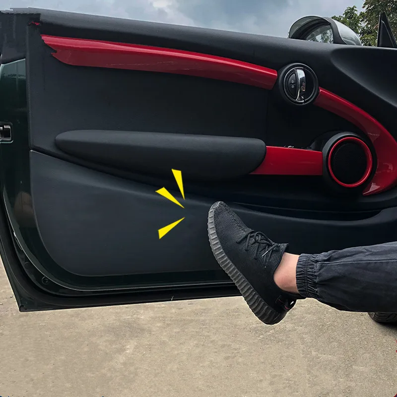 

Black Car Interior Door Panel Cover Mat Anti Kick Pad Sticker For Mini Cooper Clubman Countryman F54 F55 F56 F60 R55 R56 R60