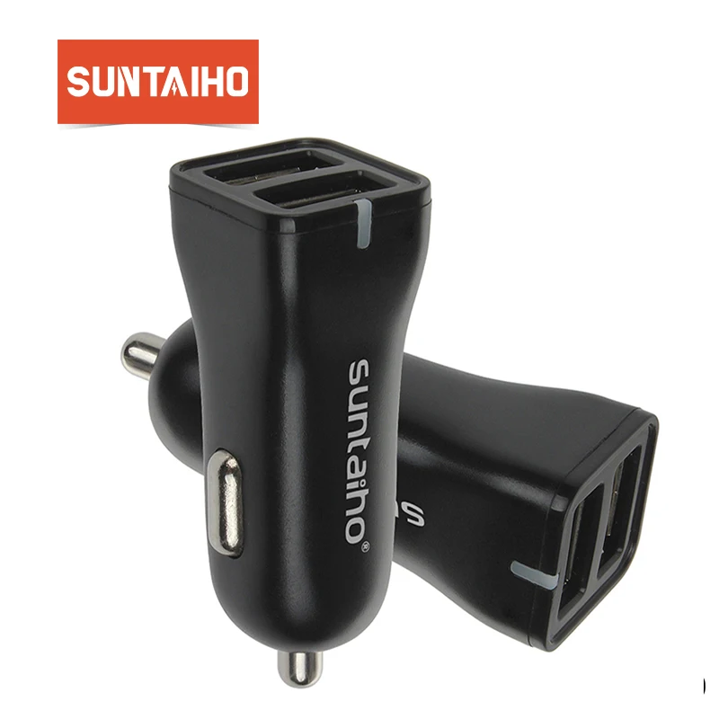Suntaiho البسيطة 12-24 V المزدوج منافذ USB شاحن سيارة تهمة سريع شاحن سيارة للهاتف المحمول ل فون 7 7 زائد SE ل سامسونج S6 S5