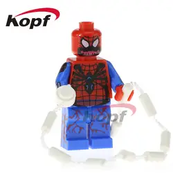 PG345 Супер Герои Человек-паук Carnage Ник Фьюри Человек-паук Mark 3 X-Force строительные блоки рождественские обучающие игрушки для детей