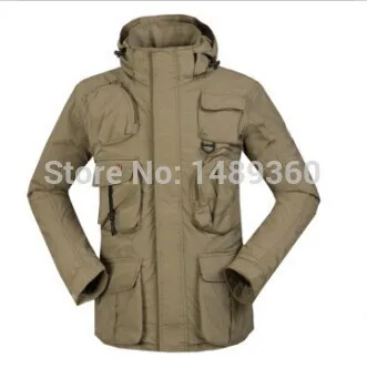 Outdoor Hiking jacket men waterproof windproof thermal softshell hiking jackets ski hooded coat | Спорт и развлечения