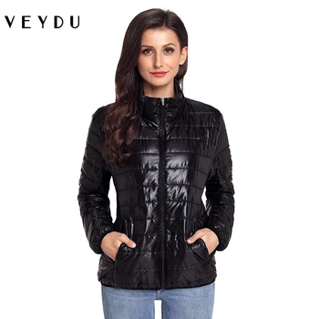 

Veydu 2019 Winter Women Light Short Parka Female Casual Women Long SLeeve Slim Warm Outwear For Women Fashion Winter Parka
