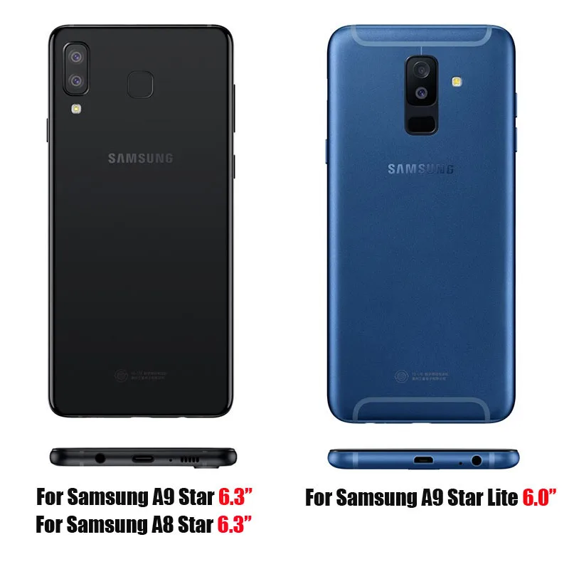 Чехол-книжка с магнитной подставкой для samsung Galaxy A9 Star Lite, противоударный зеркальный смарт-чехол для samsung A8 A9 Star Phone, чехол s Coque