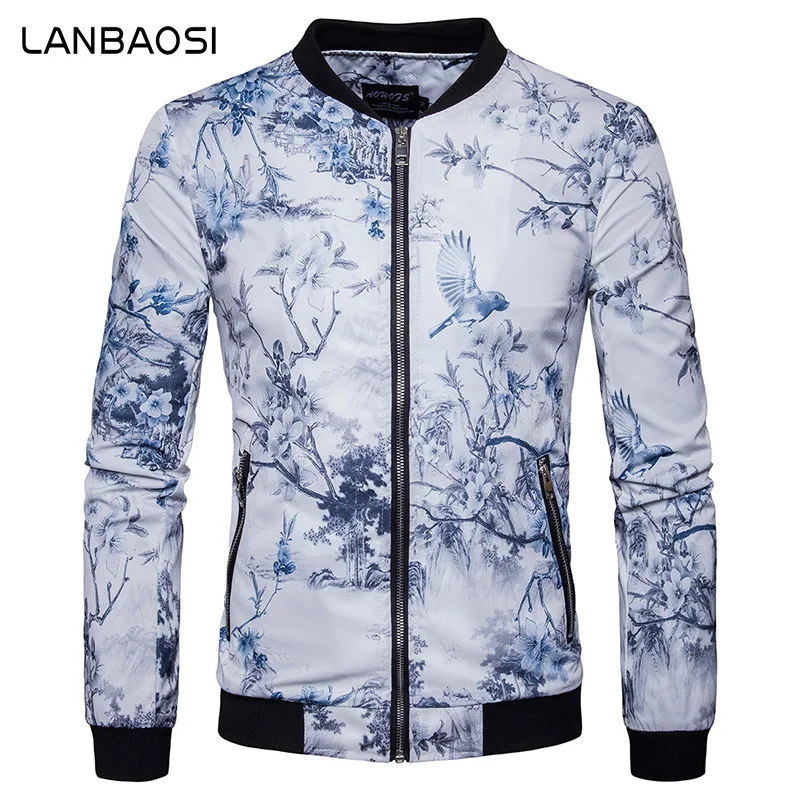 LANBAOSI Chinese Style Men/Boy Baseball Jacket Fashion Brand Mens ...