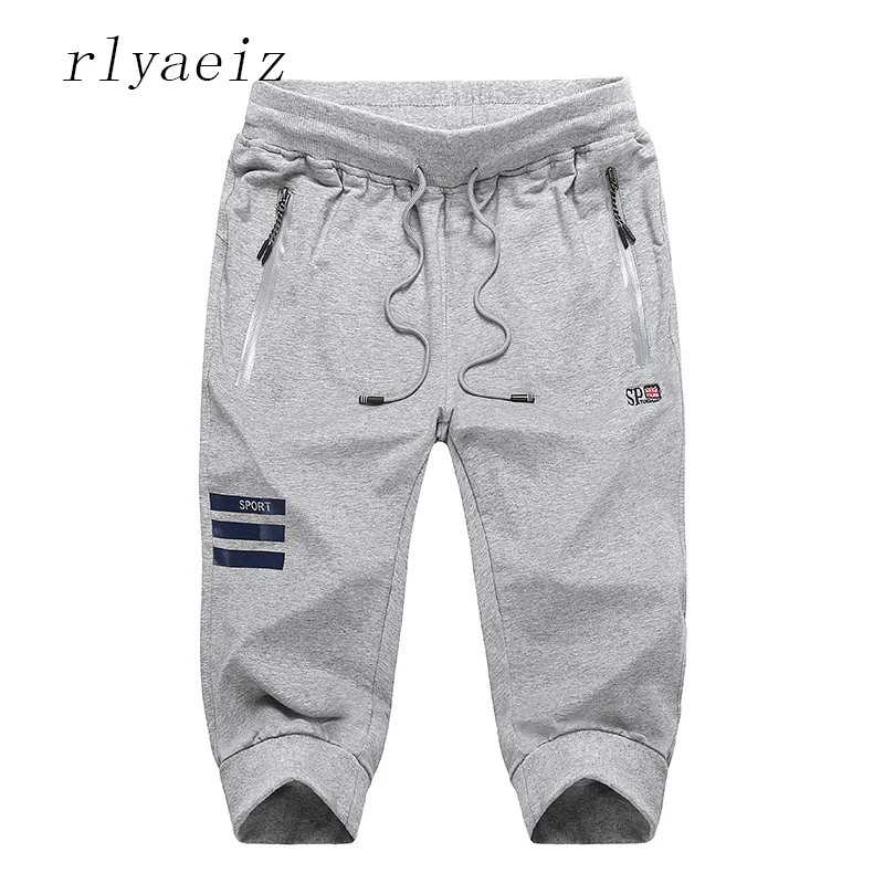 Rlyaeiz негабаритных L-9XL шорты летние хлопковые шорты с карманами на молнии Для мужчин горячее предложение Для мужчин s Повседневное свободные шорты длиной до колена 3 цвета