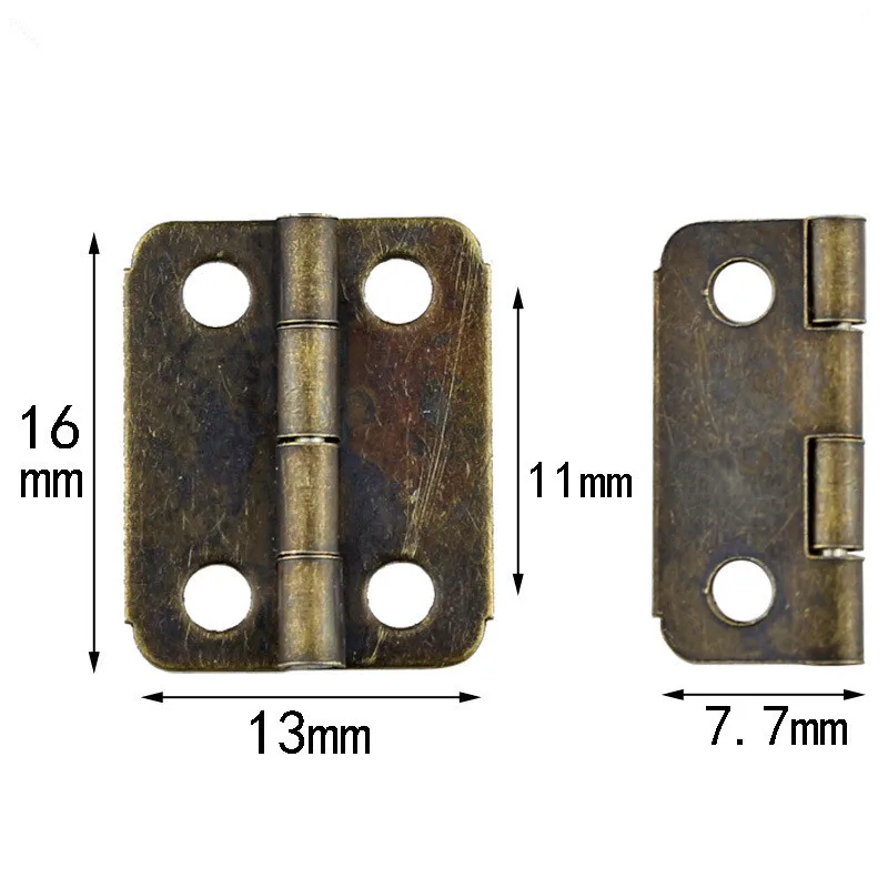 KK & FING 50 шт. винтажная шкатулка для ювелирных изделий шарнир мини бронзовые