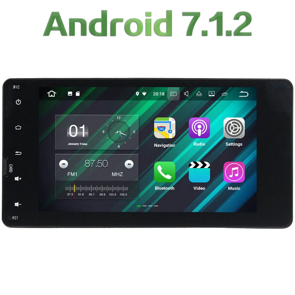 3G 4G WIFI 2GB RAM 16GB ROM 2 Din Android 7 1 2 Quad core font