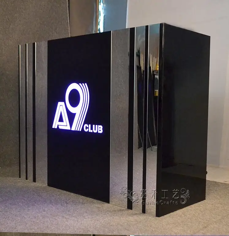 Aurora Backlit Light Box Acrylic Podium For Reception Desk Self